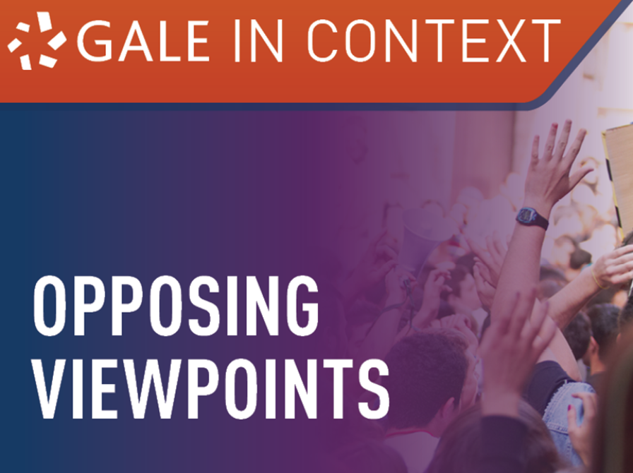i baggrunden billede af demonstration i forgrunden teksten gale in context opposing viewpoints